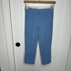 J. Crew Light Blue Wool Mid Rise Crop Trousers Size 000